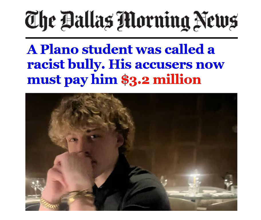 Plano Student Wins $3.2 Million Lawsuit, Invasion of Privacy & Defamation